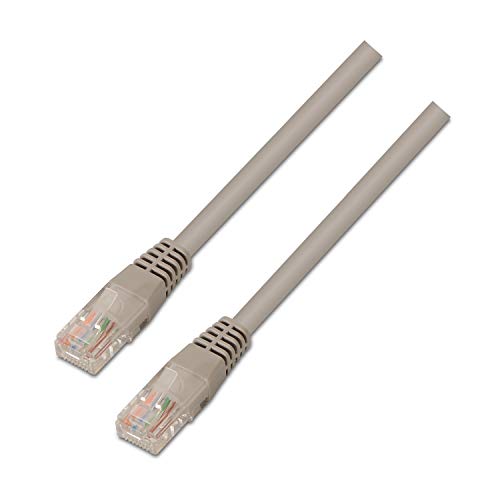 AISENS A133 – 0174 – Netzwerkkabel RJ45 Brauseschlauch (25 cm, 10/100 Mbit/s, Switch/Router/Modem/Patchpanel/Patchfeld/Access Point/Champs-) grau von AISENS