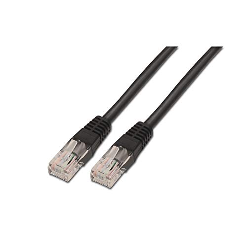 AISENS A133 – 0204 – Netzwerkkabel RJ45 Brauseschlauch (2.0 m, 10/100 Mbit/s, Switch/Router/Modem/Patchpanel/Patchfeld/Access Point/Champs-Verbindung) schwarz von AISENS