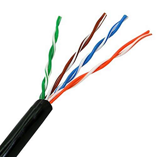 AISENS A133-0213 Netzwerkkabel für den Außenbereich, wasserdicht, RJ45, 305 m Spule, UV-beständig, Schwarz von AISENS