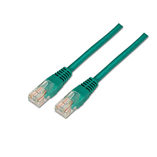 AISENS A135 – 0247 – Brauseschlauch RJ45-Patchkabel (2 m, 10/100/1000 Mbit/s, Switch/Router/Modem/Patchpanel/Patchfeld/Access Point/Champs-) grün von AISENS