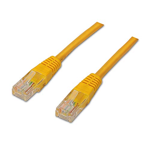 AISENS A135 – 0253 – Brauseschlauch RJ45-Patchkabel (0,5 m, 10/100/1000 Mbit/s, Switch/Router/Modem/Patchpanel/Patchfeld/Access Point/Champs-) gelb von AISENS