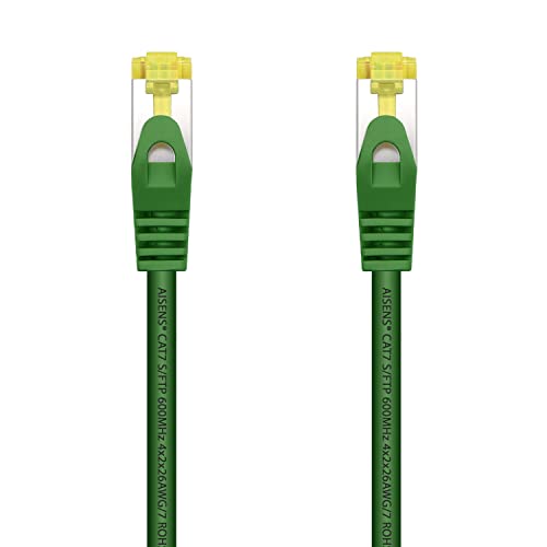 AISENS Netzwerkkabel, RJ45, LSZH, Cat 7, 600 MHz, S, FTP, PIMF, AWG26, Grün, 25 cm von AISENS
