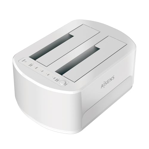 AISENS - ASDS-D02W - Asds-D02W SATA 2.5/3.5 A USB 3.0/3.1 Gen1 Dockingstation, Klone, Weiß von AISENS