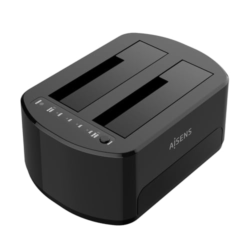 AISENS - ASDS-D03B - Asds-D03B SATA 2.5/3.5 A USB 3.0/3.1 Gen1 Dockingstation, Klone, Schwarz von AISENS