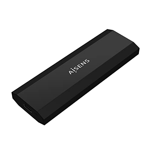 AISENS ASM2-017B Externes Gehäuse für M.2 SSD SATA/NVME auf USB3.2 GEN2, Schwarz von AISENS