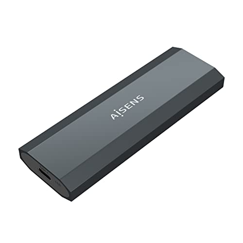 AISENS - ASM2-018GR - Externes Gehäuse für M.2 SSD SATA/NVME auf USB3.2 GEN2, Grau von AISENS