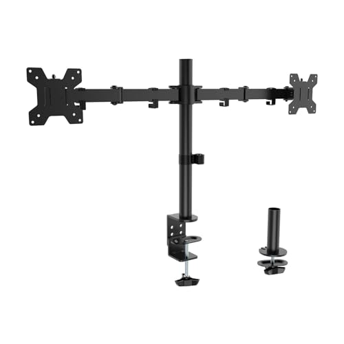AISENS Schwenkbare und neigbare Eco-Tischhalterung für TV-Monitor, 10 kg, 3 Schwenken, 2 Arme, 43,2 cm (17 x 32 Zoll), Schwarz von AISENS