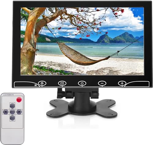 AISHICHEN Mini Monitor 10.1 Zoll, Raspberry Pi Display 1024 x 600, Portable Monitor HDMI Monitor mit VGA/HDMI-Unter stützung Touch Taste für Büro/Geschäft/Computer, TV-Boxen, DVRs, Spielegeräte von AISHICHEN