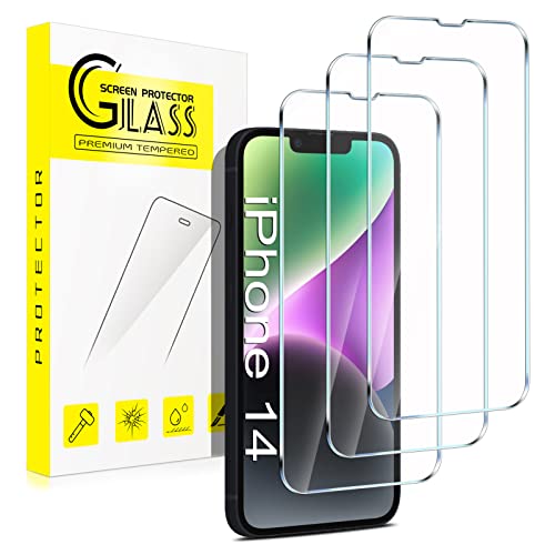 Ecenone Schutzfolie kompatibel iPhone 14/ iPhone 13/ iPhone 13 pro(6.1 Zoll) [3 Stück] [9H Härte,Blasenfrei, Kratzfest] Displayschutzfolie für iPhone 14/ iPhone 13/ iPhone 13 pro von AISIBI