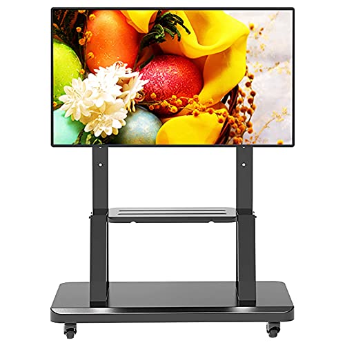 Home Rolling TV Cart TV-Ständer für 32/40/45/50/55/60 Zoll LCD-LED-Fernseher, Unternehmen/Flughafen/Krankenhaus, schwarzer mobiler TV-Ständer auf Rädern, Stabiler Stahlrahmen Home Rolling TV Cart TV-Ständer für 32/40/45/50/55/60 Zoll LCD-LED-Fernseher, Unternehmen/Flughafen/Krankenhaus, schwarzer mobiler TV-Ständer auf Rädern, Stabiler Stahlrahmen von AISNXOQI