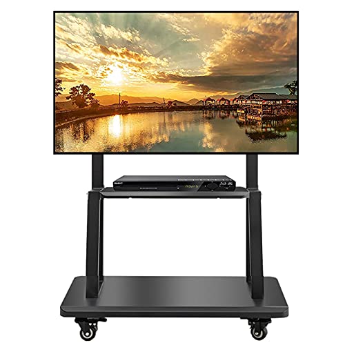 Mobiler TV-Bodenständer/Wagen auf Rädern für 32-75-Zoll-LCD-LED-Fernseher, Zuhause/Schlafzimmer/Büro, robuster schwarzer TV-Rollwagen mit Laptop-Regal/Tablett Mobiler TV-Bodenständer/Wagen auf Rädern für 32-75-Zoll-LCD-LED-Fernseher, Zuhause/Schlafzimmer/Büro, robuster schwarzer TV-Rollwagen mit Laptop-Regal/Tablett von AISNXOQI