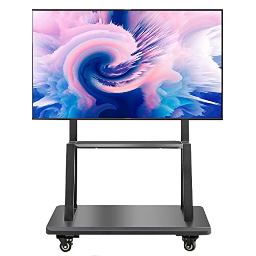 Robuster mobiler TV-Ständer auf Rädern für 45/55/60/65/70/75-Zoll-Fernseher, freistehender schwarzer Universal-Roll-TV-Wagen für das Büro im Innen- und Außenbereich Robuster mobiler TV-Ständer auf Rädern für 45/55/60/65/70/75-Zoll-Fernseher, freistehender schwarzer Universal-Roll-TV-Wagen für das Büro im Innen- und Außenbereich von AISNXOQI