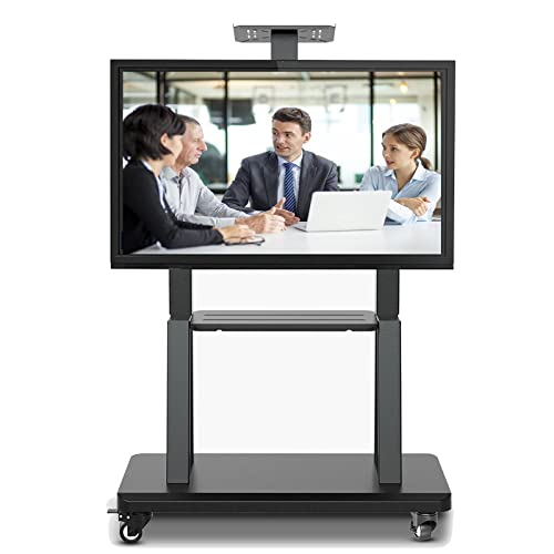 Rollbarer TV-Wagen, mobiler TV-Ständer für 40–65-Zoll-Fernseher, bodenstehend, robuste Schwarze TV-Universalhalterung mit Aufbewahrung und Rollen, Konferenzraum/Messen Rollbarer TV-Wagen, mobiler TV-Ständer für 40–65-Zoll-Fernseher, bodenstehend, robuste Schwarze TV-Universalhalterung mit Aufbewahrung und Rollen, Konferenzraum/Messen von AISNXOQI