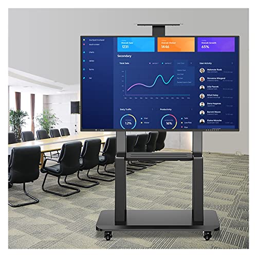 Rollbarer TV-Wagen für 50, 55, 60, 65, 70, 75 Zoll große LCD-LED-Fernseher, kommerzieller mobiler TV-Ständer mit Regalen und Stauraum, Messen im Sitzungssaal von Unternehmen Rollbarer TV-Wagen für 50, 55, 60, 65, 70, 75 Zoll große LCD-LED-Fernseher, kommerzieller mobiler TV-Ständer mit Regalen und Stauraum, Messen im Sitzungssaal von Unternehmen von AISNXOQI