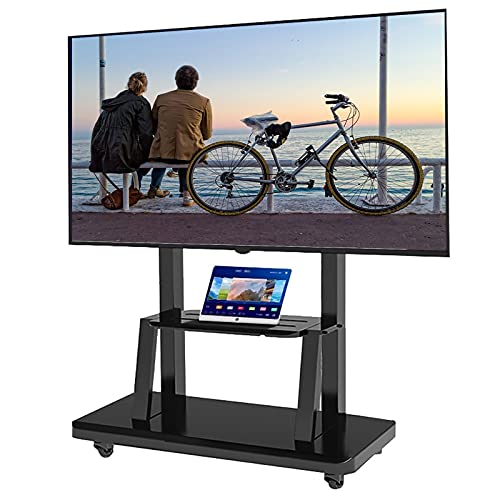 Schlafzimmer-/Wohnzimmer-TV-Ständer für Flachbildfernseher mit 55/40/60/65/70-Zoll-TV, robuster rollender/mobiler TV-Wagen für den Boden mit Rädern, höhenverstellbarer TV-Wagen Schlafzimmer-/Wohnzimmer-TV-Ständer für Flachbildfernseher mit 55/40/60/65/70-Zoll-TV, robuster rollender/mobiler TV-Wagen für den Boden mit Rädern, höhenverstellbarer TV-Wagen von AISNXOQI