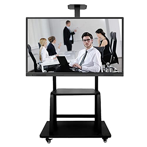 TV-Ständer auf Rädern mit Ablage, passend für 50-Zoll-/65-Zoll-/70-Zoll-/55-Zoll-Fernseher, schwarzer, höhenverstellbarer, rollender/mobiler TV-Wagen, TV-Ständer für Wohn-/Schlafzimmer/Büroboden TV-Ständer auf Rädern mit Ablage, passend für 50-Zoll-/65-Zoll-/70-Zoll-/55-Zoll-Fernseher, schwarzer, höhenverstellbarer, rollender/mobiler TV-Wagen, TV-Ständer für Wohn-/Schlafzimmer/Büroboden von AISNXOQI