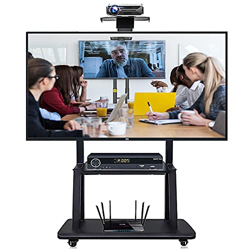 TV-Wagen, rollender TV-Ständer mit Rädern und Stauraum, passend für 55/60/65/70/43/42 Zoll Fernseher, mobiler TV-Wagenständer mit schwarzem Boden für Zuhause/Büro/Sitzungssaal TV-Wagen, rollender TV-Ständer mit Rädern und Stauraum, passend für 55/60/65/70/43/42 Zoll Fernseher, mobiler TV-Wagenständer mit schwarzem Boden für Zuhause/Büro/Sitzungssaal von AISNXOQI
