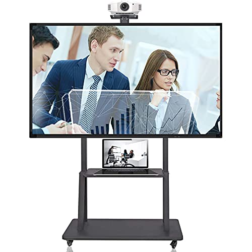 Verstellbarer TV-Ständer für 65-Zoll-Fernseher auf Rädern, bodenrollender/mobiler TV-Wagen für Zuhause/Wohnzimmer/Sitzungszimmer, schwarzer TV-Halterungsständer, passend für Verstellbarer TV-Ständer für 65-Zoll-Fernseher auf Rädern, bodenrollender/mobiler TV-Wagen für Zuhause/Wohnzimmer/Sitzungszimmer, schwarzer TV-Halterungsständer, passend für von AISNXOQI