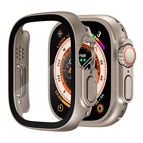 AISPORTS 2 Stück Uhrengehäuse Kompatibel mit Apple Watch Ultra Displayschutzfolie 49mm, Hart PC Bumper Case HD Klare gehärtete Glasfolie Kratzfeste Schutzhülle für Apple Watch Ultra 49mm AISPORTS 2 Stück Uhrengehäuse Kompatibel mit Apple Watch Ultra Displayschutzfolie 49mm, Hart PC Bumper Case HD Klare gehärtete Glasfolie Kratzfeste Schutzhülle für Apple Watch Ultra 49mm von AISPORTS