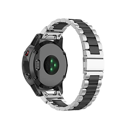AISPORTS 22mm Quick Fit Uhrenarmband Kompatibel mit Garmin Approach S62/S60 Armband Edelstahl, Verstellbares Sportarmband Metallarmband Ersatzarmband für Garmin Fenix 7/6/6 Pro/5/5 Plus/Descent G1 von AISPORTS