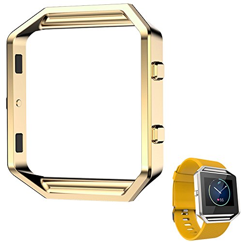 AISPORTS Fitbit Blaze Frame Kompatibel mit Fitbit Blaze Zubehörrahmen Edelstahl Metall Uhrenrahmen Halter Shell Ersatzgehäuse Schutzhülle Cover für Fitbit Blaze Smart Watch, Gold AISPORTS Fitbit Blaze Frame Kompatibel mit Fitbit Blaze Zubehörrahmen Edelstahl Metall Uhrenrahmen Halter Shell Ersatzgehäuse Schutzhülle Cover für Fitbit Blaze Smart Watch, Gold von AISPORTS