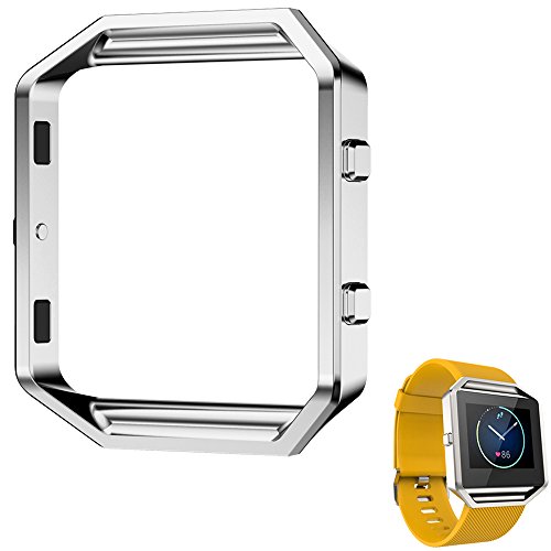 AISPORTS Fitbit Blaze Frame Kompatibel mit Fitbit Blaze Zubehörrahmen Edelstahl Metall Uhrenrahmen Halter Shell Ersatzgehäuse Schutzhülle Cover für Fitbit Blaze Smart Watch, Silber AISPORTS Fitbit Blaze Frame Kompatibel mit Fitbit Blaze Zubehörrahmen Edelstahl Metall Uhrenrahmen Halter Shell Ersatzgehäuse Schutzhülle Cover für Fitbit Blaze Smart Watch, Silber von AISPORTS