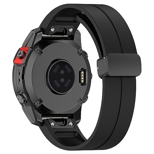 AISPORTS Kompatibel mit Garmin D2 Delta/D2 Mach 1 Armband Silikon, 22mm Quick Fit Uhrenarmband Sportarmband Magnetschnalle Armband Ersatzarmband für Garmin Epix Gen 2 47mm/Epix Pro Gen 2 47mm von AISPORTS