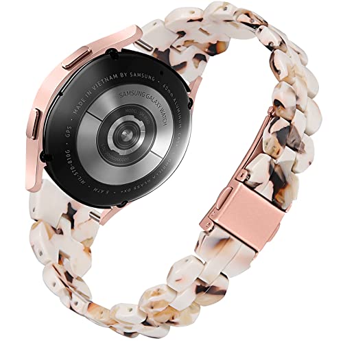 AISPORTS Kompatibel mit Samsung Galaxy Watch 3 41mm/Active 2/Active/42mm Armband aus Harz für Damen, 20mm Dünnes Leichtes Harzarmband Ersatzarmband für Galaxy Watch 5/5 Pro/4/4 Classic von AISPORTS