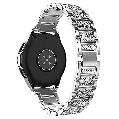 AISPORTS Kompatibel mit Samsung Galaxy Watch 3 41mm Armband für Damen, 20mm Schnellverschluss Bling Glitter Diamond Schmuckarmband Metallarmband Ersatzarmband für Galaxy Watch 42mm/Active 2/Active von AISPORTS