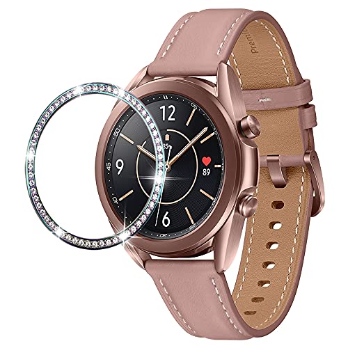 AISPORTS Kompatibel mit Samsung Galaxy Watch 3 45 mm Einfassungsring, Kristall Bling Glitter Diamant Lünette Schleife Kleber Abdeckung Edelstahl Metall Lünette Schutzhülle für Samsung Galaxy Watch 3 AISPORTS Kompatibel mit Samsung Galaxy Watch 3 45 mm Einfassungsring, Kristall Bling Glitter Diamant Lünette Schleife Kleber Abdeckung Edelstahl Metall Lünette Schutzhülle für Samsung Galaxy Watch 3 von AISPORTS
