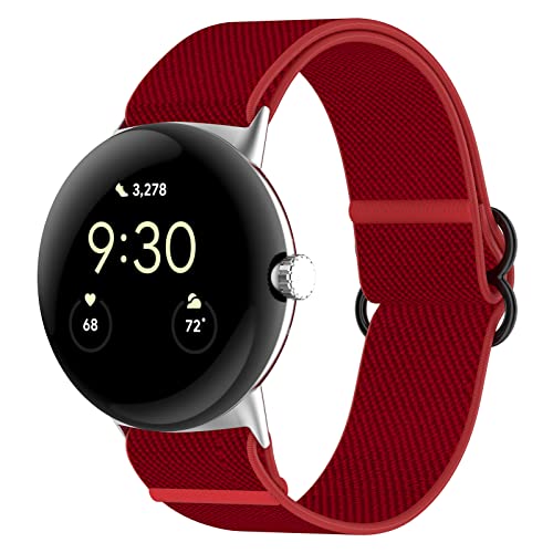 AISPORTS Nylonband Kompatibel mit Google Pixel Uhrenarmband für Damen Herren, Weiches Dehnbares Geflochtenes Elastisches Nylon Solo Loop Armband Sportarmband Ersatzarmband für Google Pixel Watch von AISPORTS