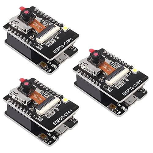 3 Stück ESP32-CAM WiFi Board ESP32-CAM-MB Micro USB zu Serieller Port CH340G mit OV2640 2MP Kameramodul Entwicklungsboard Kompatibel mit Arduino IDE Arduino Raspberry Pi von AITRIP