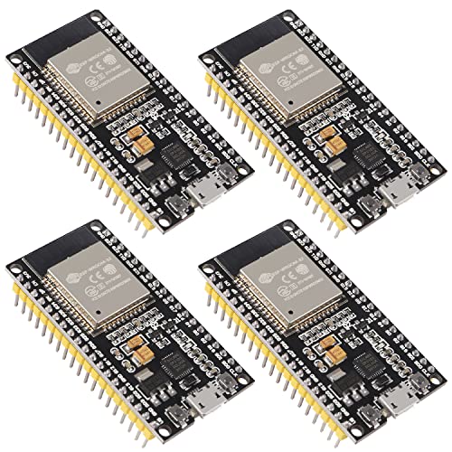 4 STÜCKE ESP-WROOM-32 ESP32 ESP-32S NodeMCU WiFi WLAN CP2102 ESP32-WROOM-32 IoT 2-in-1 2,4 GHz Dual-Mode WiFi + Bluetooth Dual Cores Mikrocontroller-Prozessor Kompatibel mit Arduino IDE von AITRIP