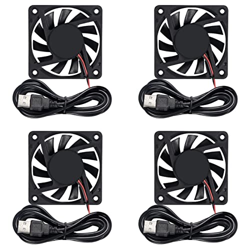 4Pcs DC 5V USB 6010 Lüfter 3D Drucker 60x60x10 Bürstenloser Lüfter 60mm für Makerbot für 3D-Drucker PC CPU Computergehäuse Lüfterkühler von AITRIP