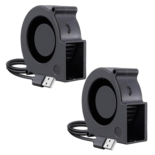 AITRIP 2 Stück 75 mm Gebläse 5 V USB 75 x 30 mm 7530 bürstenloser Gleichstromkühlung Zentrifugalventilator Kühlen DIY PC Computer Fall Lüfter von AITRIP