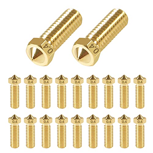 AITRIP 20 PCS V6 Volcano Düsen MK8 Extruder Messing Düsen M6 Nozzle Nozzle M6 Messingdüsen Set 0.4mm Nozzle für 1.75 Filament 3D Drucker AITRIP 20 PCS V6 Volcano Düsen MK8 Extruder Messing Düsen M6 Nozzle Nozzle M6 Messingdüsen Set 0.4mm Nozzle für 1.75 Filament 3D Drucker von AITRIP