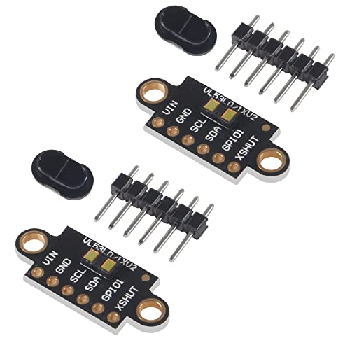 AITRIP 2PCS VL53L1X Laser Ranging Flugzeitsensormodul mit Abdeckung 3V-5V Entfernung 400cm Messerweiterungsplatinenmodul für Arduino von AITRIP