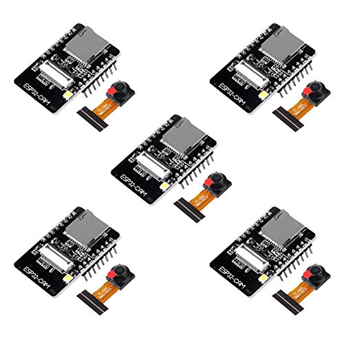 AITRIP 5 Set Esp32-Cam Kamera WiFi + Bluetooth Modul 4M Psram Doppel Kern 32-Bit CPU Entwicklungs Board mit Ov2640 2Mp Kamera Modul UnterstüTzung Bild WiFi Upload von AITRIP