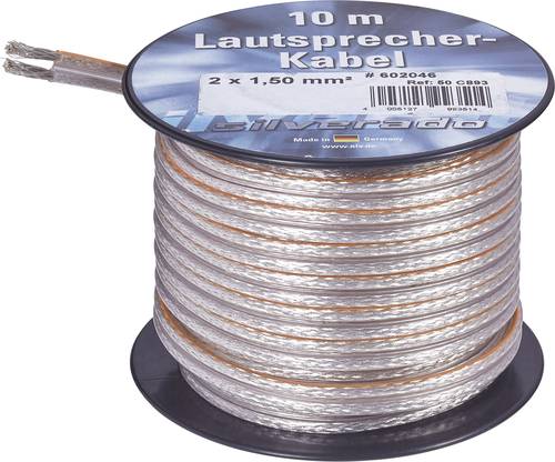 AIV 23555L Lautsprecherkabel 2 x 1.50mm² Silber 10m von AIV