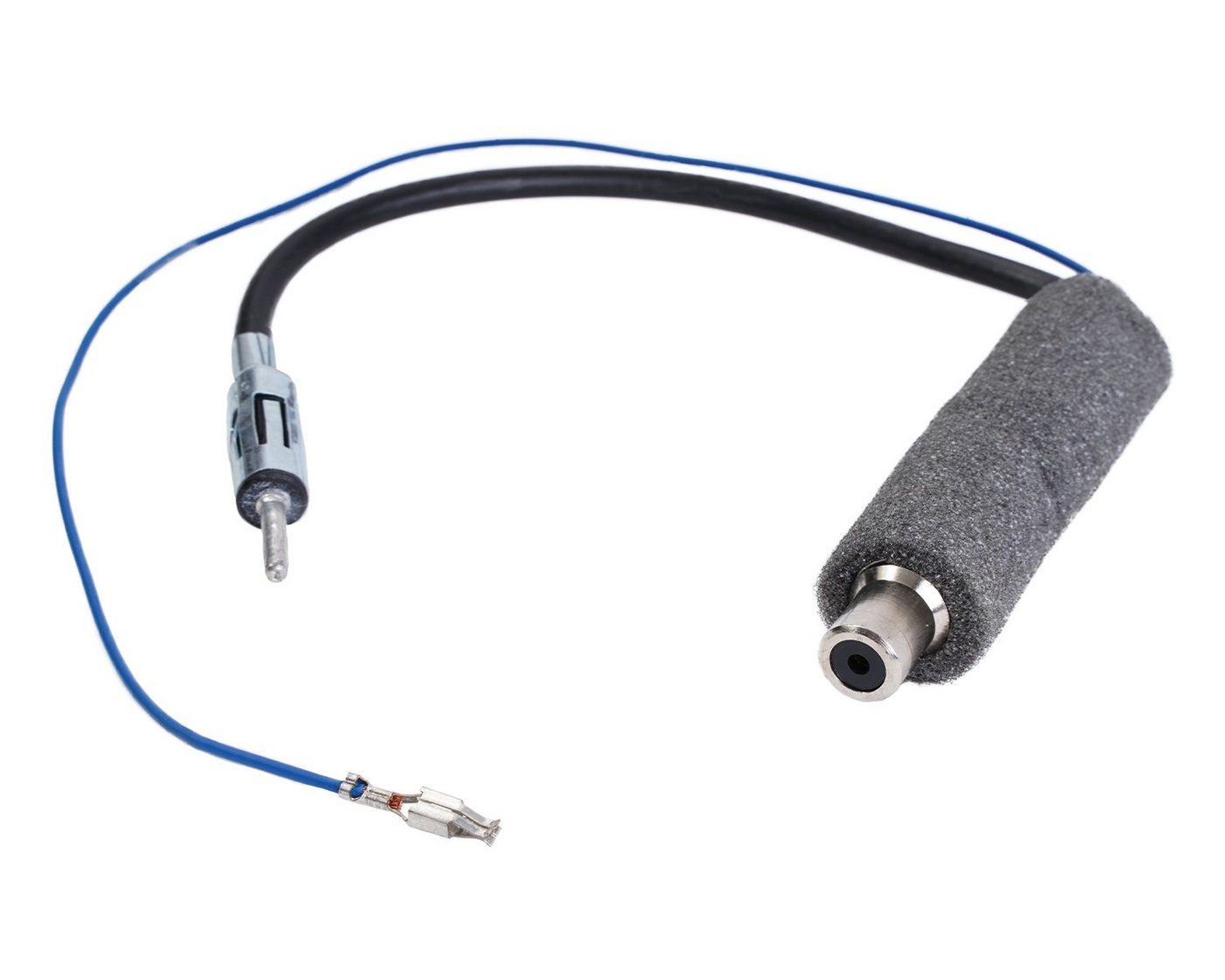 AIV Antennen-Adapter Phantomeinspeisung DIN Audio- & Video-Kabel, DIN, DIN-Stecker, für Auto-Radio mit DIN Antennen-Anschluss, DIN 150 Ohm von AIV
