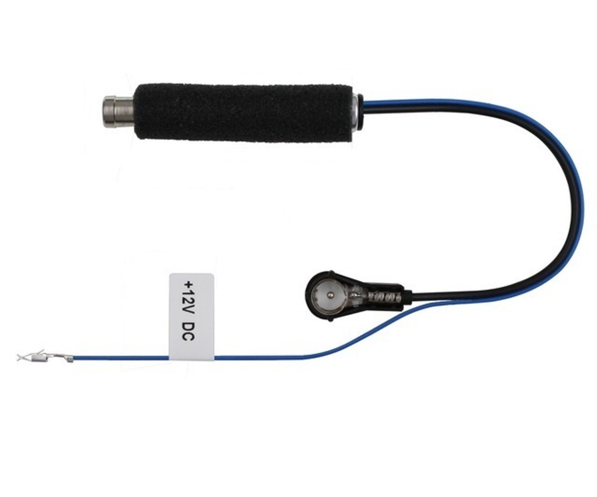 AIV Antennen-Adapter Phantomeinspeisung ISO Audio- & Video-Kabel, ISO, DIN-Stecker, für Auto-Radio mit ISO Antennen-Anschluss, 50 Ohm, Antennen-Verstärker von AIV