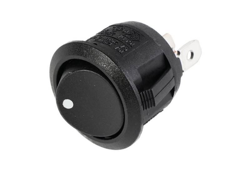 AIV Wipp-Schalter rund 230V-250V 6A Schwarz Audio- & Video-Kabel, Boardnetz, Rohkabel, KFZ Kippschalter, Rund, 2 PIN DC 12V AC bis 250V 6A, Einbaumaß 19mm von AIV