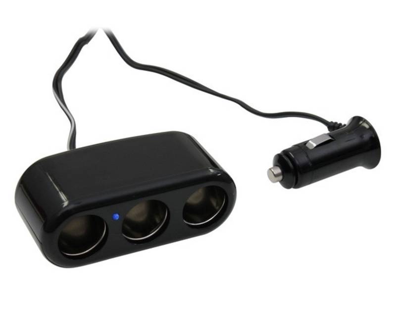 AIV Zigarettenanzünder-Verteiler Zigarettenanzünder-Verteiler 3-Fach 5A, Steckdosen-Adapter Doppel-Steckdose von AIV