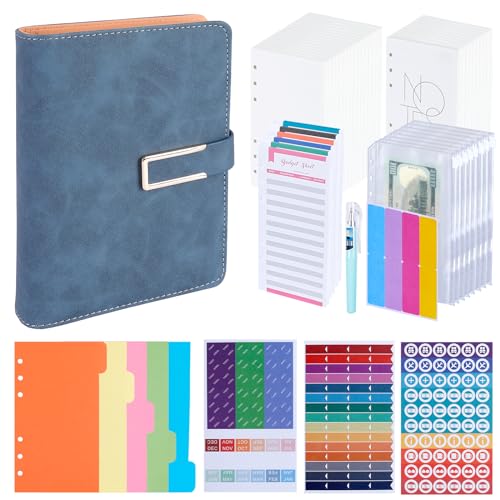 AIVORO Budget Planner, Ordner Budget Französisch A6 Briefumschlag, Binder - Haushaltsbuch A6 Planner Geldumschläge Umschlagmethode, für Finanzplaner Sparen Mappe,Cash Stuffing Startset von AIVORO