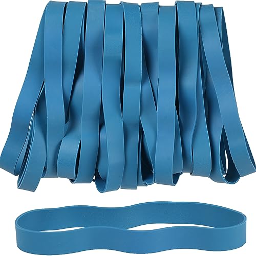AIWOQI Gummibänder, Größe #107, strapazierfähig, groß, breit, Gummibänder, 33 Stück, elastische Bänder für Bürobedarf, Mülleimer, Aktenordner, Katzentoilette, Gummibänder (blau) von AIWOQI