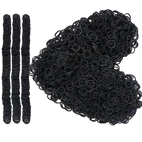 AIWOQI Gummibänder Mini 2000 Stück Gummiband schwarz 1,3 cm kleines Gummiband Mini weiche elastische Bänder für Zöpfe Durchmesser 13 mm Gummibänder für Bürobedarf Schule AIWOQI Gummibänder Mini 2000 Stück Gummiband schwarz 1,3 cm kleines Gummiband Mini weiche elastische Bänder für Zöpfe Durchmesser 13 mm Gummibänder für Bürobedarf Schule von AIWOQI