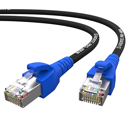 AIXONTEC® 0,5Meter CAT6 High-Speed LAN-Netzwerk-Gigabit-Ethernet-Kabel geschirmt halogenfrei gelber Premium RJ45-Stecker 10/100/1000Mbit/s Draka-Gigabit-Patch-FTP-Kabel Hergestellt in Deutschland von AIXONTEC