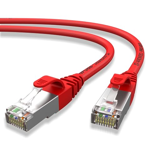 AIXONTEC® I Netzwerk-Kabel Cat6 15m rot Patch-Kabel Ethernet-Kabel Powerlan Gigabit Ethernet Kupfer pimf twisted-pair-kabel rj45 kabel I Switch Router Server PC Laptop Scanner Access Point Modem von AIXONTEC