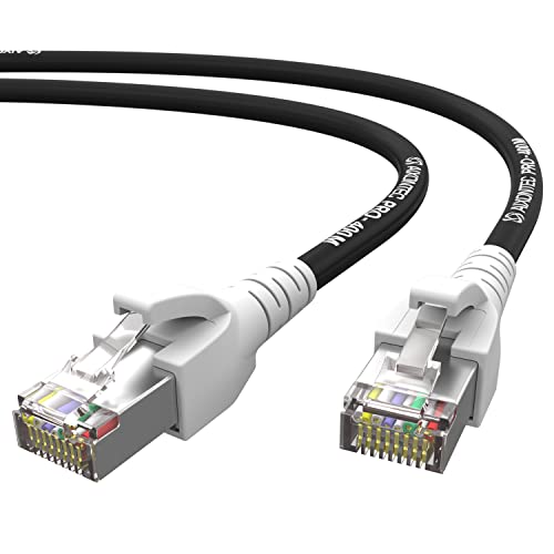 AIXONTEC 0,5 Meter RJ45 Patchkabel CAT6 High Speed LAN Netzwerk Gigabit Ethernet Kabel geschirmt halogenfrei weiß Premium RJ45-Stecker 10000 Mbits Draka Gigabit Patch FTP Kabel von AIXONTEC