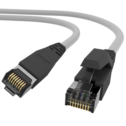 AIXONTEC 0,5 m RJ45 Outdoor Netzwerkkabel Cat.7 S FTP Datenkabel Grau HIGH SCREEN FLEX Ethernet LAN Patchkabel 10 Gigabit Kabel Außenbereich 10000 Mbit/s 10 GbE Industrie Kabel UV-Beständig von AIXONTEC